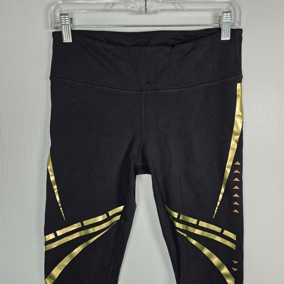 ALO Women's Yoga Airbrush Chakra Leggings In Black, Gold, & Copper Size M - Picture 5 of 13